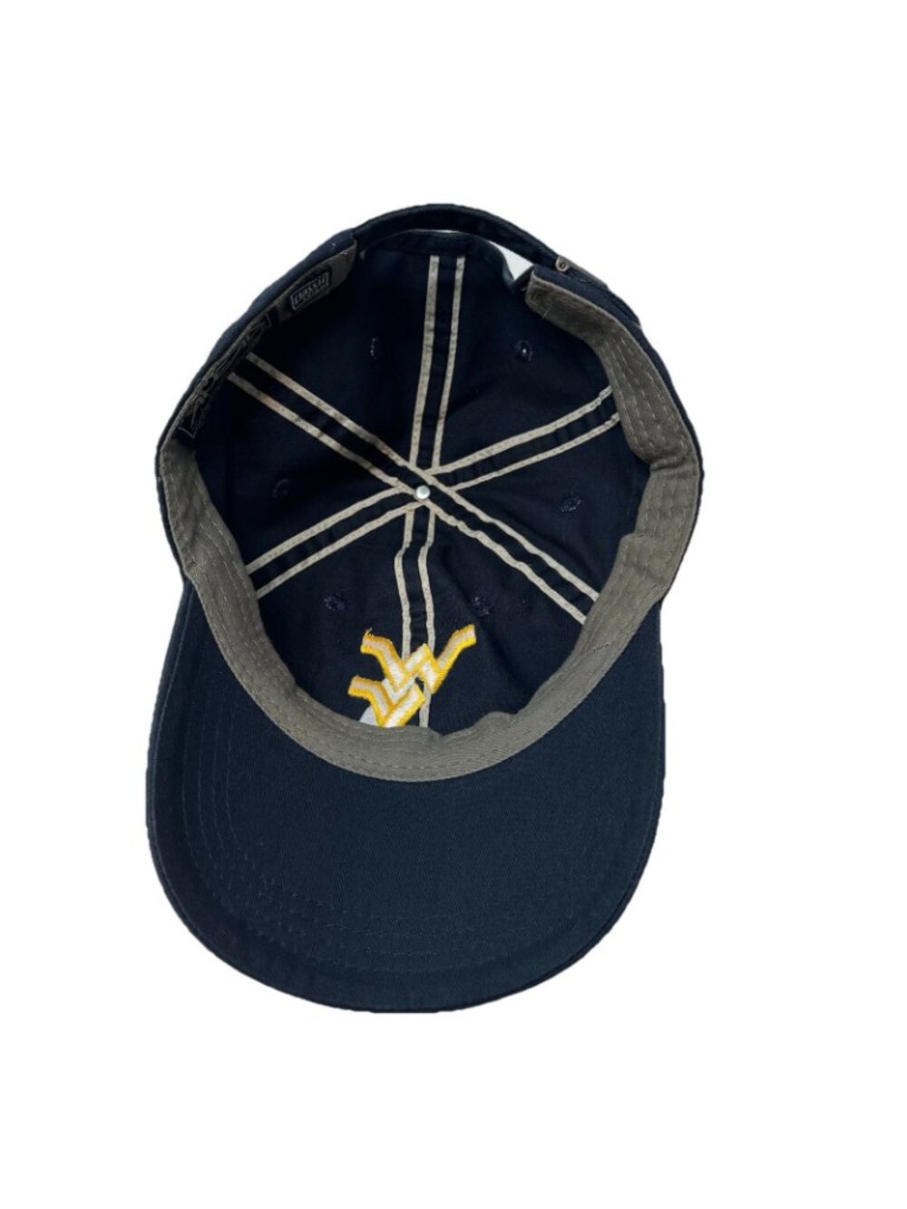 West Virginia University Mountaineers WVU Hockey Strapback Hat Cap Dad Logo - Picture 7 of 10